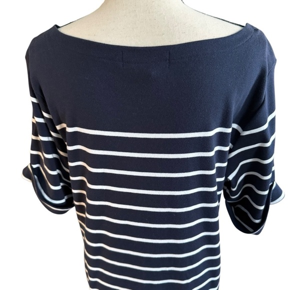 Karen Scott Sport Women’s Dress Embroidered Short Sleeve Striped size 1X Beach - Picture 6 of 10